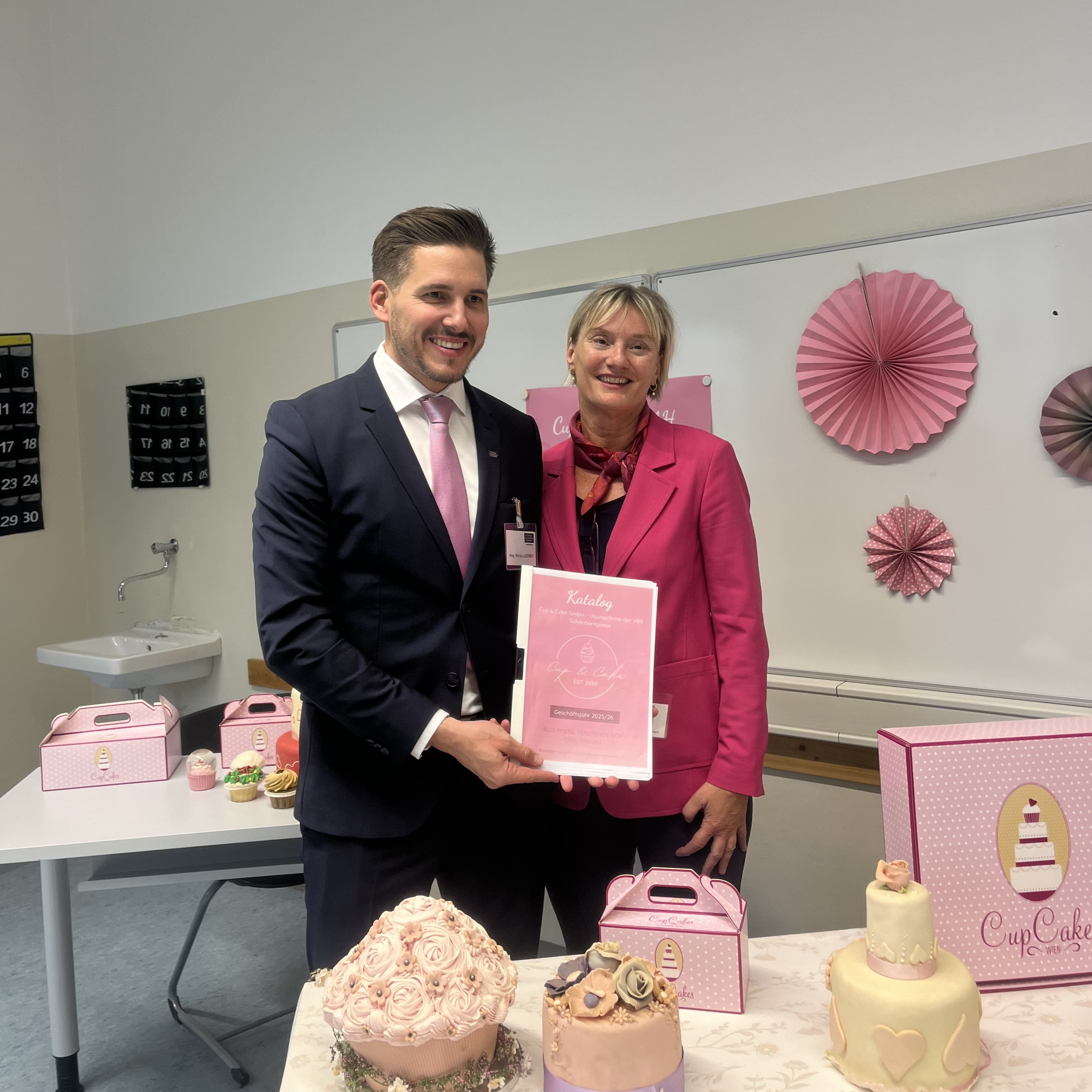 Frau Professor Steinlechner & Herr Professor Leitner am Tag der offenen Tür